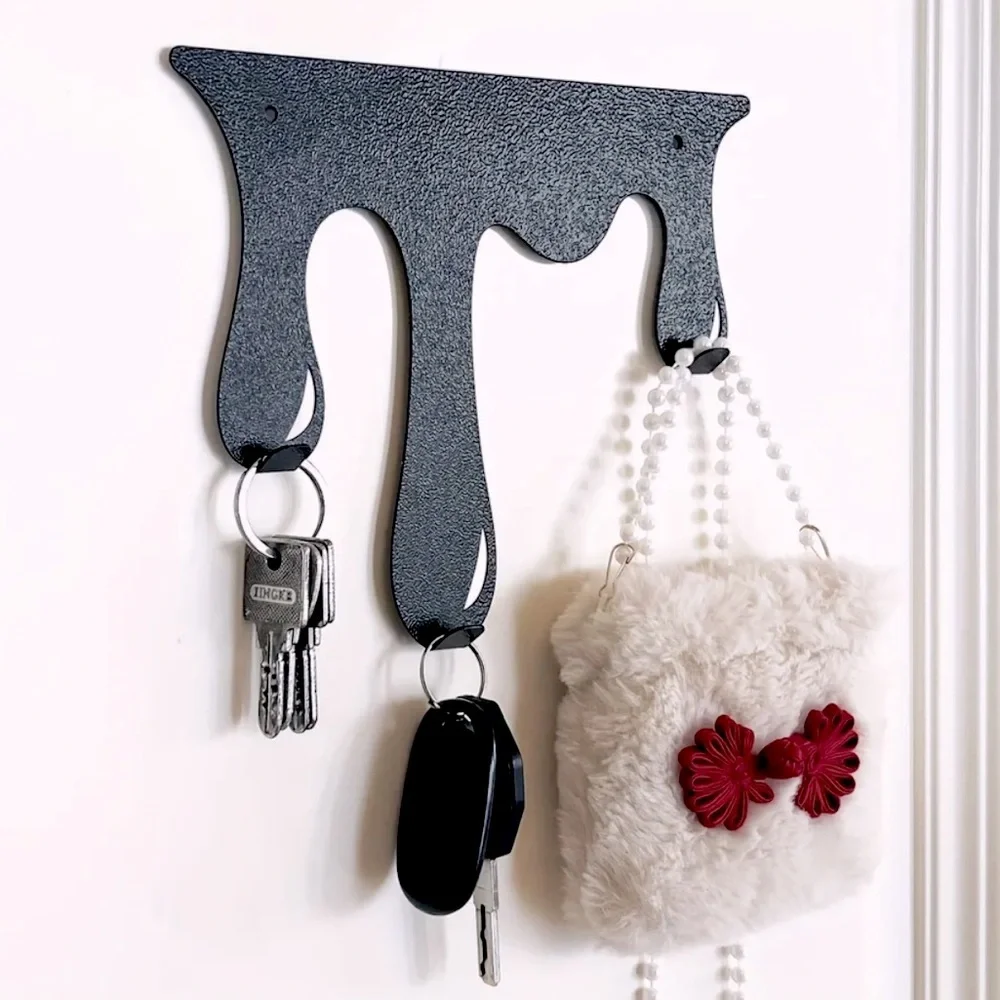 Water Drop Design Metal Key Hook Easy Install Wall Mount Contemporary Home Decor